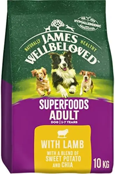 James Wellbeloved Superfoods Adult Lamb Dog Food 10kg