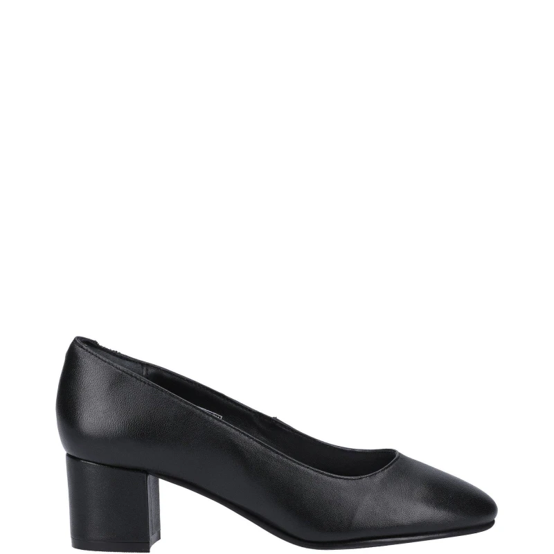 Image of Hush Puppies Womens Anna Wide Patent Leather Heels UK Size 4 (EU 37) Black HUS830-BLACK-4