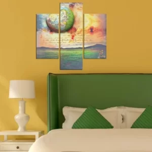 Image of 3MDF-048 Multicolor Decorative MDF Painting (3 Pieces)
