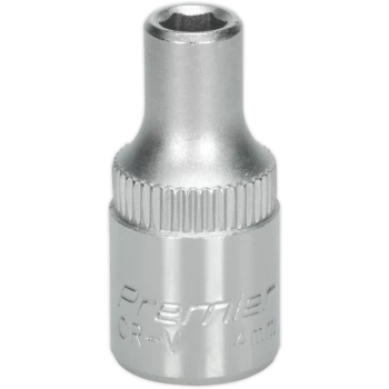 image of Sealey 1/4" Drive Hexagon WallDrive Socket Metric 1/4" 4mm