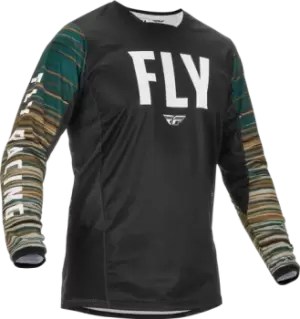 Image of FLY Racing Kinetic Wave Jersey Black Rum 2XL