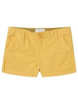 Image of Fat Face Girls Alice Chino Shorts - Yellow, Size Age: 4-5 Years, Women