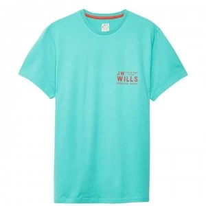 Jack Wills Mallett Graphic T-Shirt - Aqua