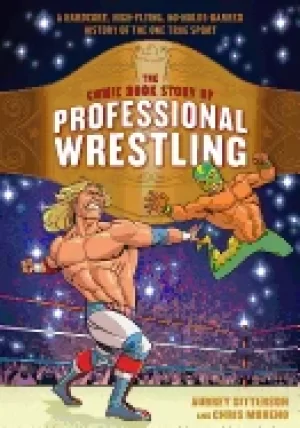 Image of comic book story of professional wrestling a hardcore high flying no holds