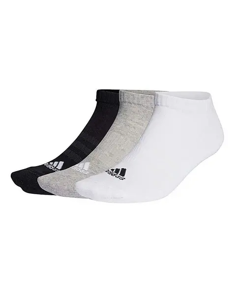 Image of Adidas adidas Low Cut Socks Grey/Black Male 11-12/5 FG03311