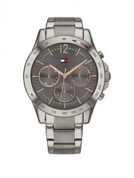 Image of Tommy Hilfiger Haven Gunmetal Stainless Steel Grey Sunray Dial Ladies Watch