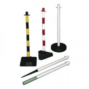 Image of Slingsby VFM RedWhite Freestanding Post With Rubber Square Base 371441