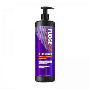 image of Fudge Clean Blonde Violet-Toning Shampoo 1L