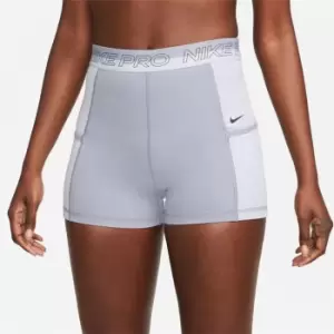 Image of Nike Pro Womens High-Waisted 3 Training Shorts with Pockets - Purple