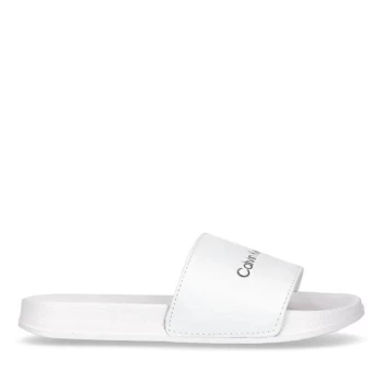 Image of Calvin Klein Jeans Logo Sliders - White