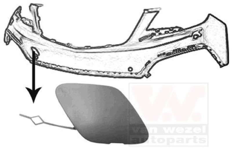 Image of VAN WEZEL Tow hook cover VAN WEZEL 3775587