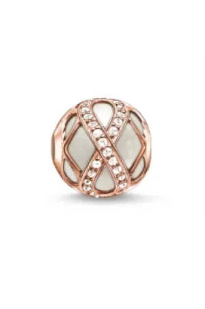 Image of Ladies Thomas Sabo Sterling Silver Karma Beads Infinity Rose Bead K0175-841-14