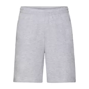 Image of Fruit Of The Loom Mens Lightweight Casual Fleece Shorts (240 GSM) (S) (Heather Grey)