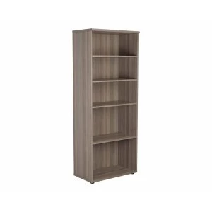 TC Office Bookcase with 4 Shelves Height 2000mm, Grey Oak Effect