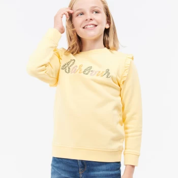 Image of Barbour Girls Lyndale Frill Overlayer - Primrose Yellow - 12-13 Years