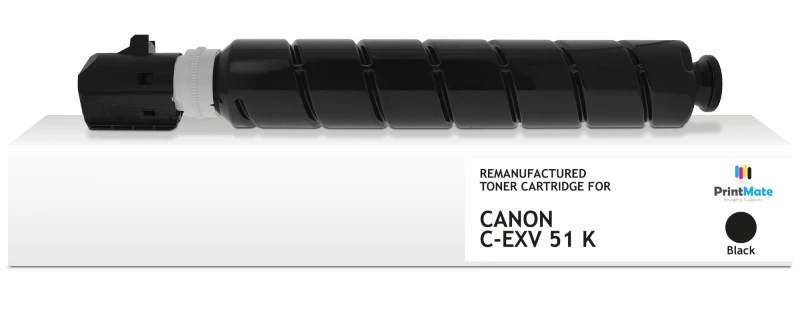 Image of PrintMate Canon C-EXV51 K. remanufactured toner. Black 69000p