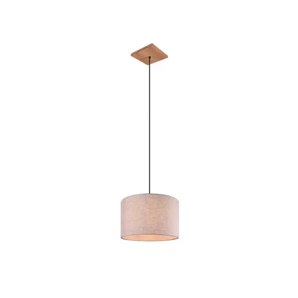 Image of Elmau Vintage Cylindrical Pendant Ceiling Light Nickel antique