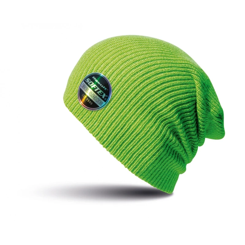 Image of Result Result Men Winter Essentials Core Softex Beanie Hat in Lime Lime One Size Male 5057080699735