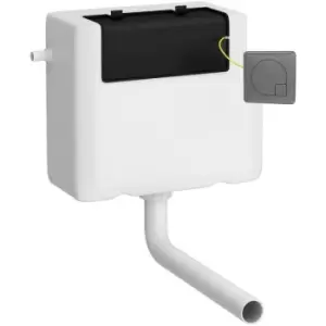 Image of Nuie Concealed Cistern and Brushed Gunmetal Square Dual Flush Plate - XTY8M04 - Gun Metal