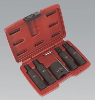 image of Sealey SX090 Impact Spline Socket Bit Set 6pc 3/4"Sq Drive