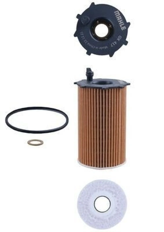 Image of MAHLE OX 417D Oil filter Filter Insert, with gaskets/seals Oil Filter (7)