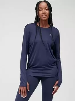 Image of adidas Brand Love Long Sleeve T-Shirt - Navy Size M Women