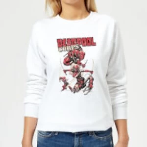 Image of Marvel Deadpool Family Corps Womens Sweatshirt - White - L