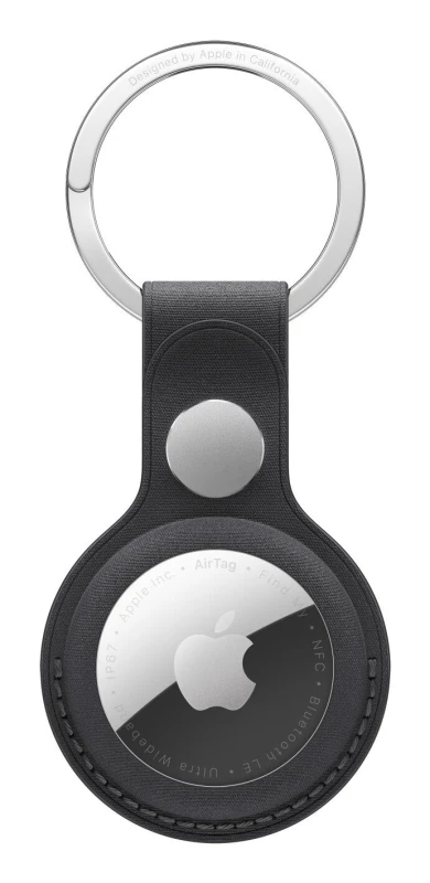 Image of Apple AirTag FineWoven Key Ring - Black MGG24ZM/A