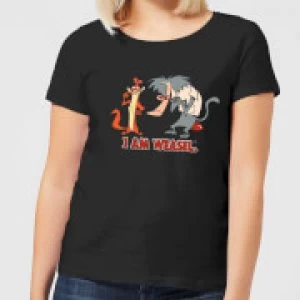 Image of I Am Weasel Characters Womens T-Shirt - Black