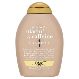 image of OGX Anti-Hair Fallout Niacin + Caffeine Shampoo 385ml