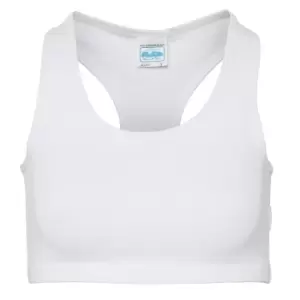 Image of AWDis Just Cool Womens/Ladies Sleeveless Girlie Sports Crop Top (XS) (Arctic White)