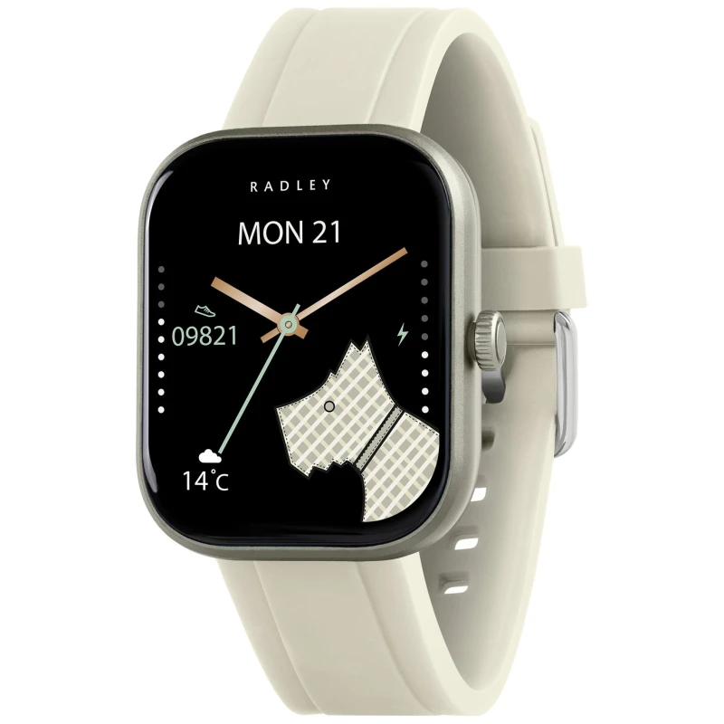 Image of Radley Series 55 White Silicone Strap Calling Smart Watch