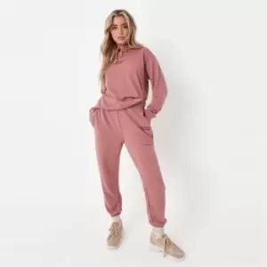 image of Missguided Petite Coord Hoody Jogger Set - Pink