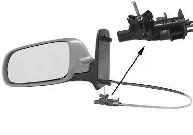 Image of VAN WEZEL 5879813 Wing mirror * HAGUS * Left, Control: cable pull, primed Outside Mirror (50)