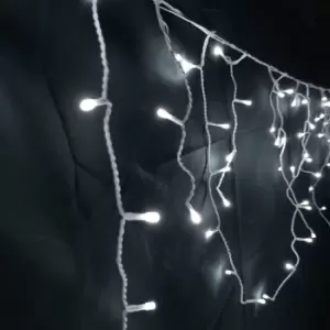 Image of 640 LED 16m Premier Christmas Outdoor 8 Function Icicle Lights in Cool White