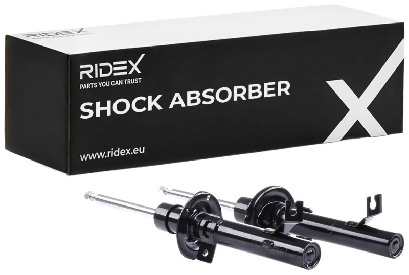 Image of RIDEX 854S2210 Shock absorber Front Axle Left, Gas Pressure, Twin-Tube, Suspension Strut, Top pin Shock Absorber (854)