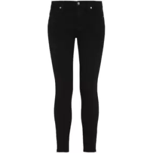 image of 7 For All Mankind High Waist Skinny Crop Jeans - Black