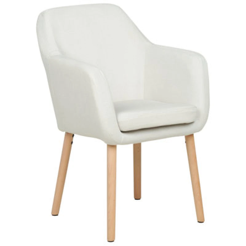 Image of Beliani Dining Chair Yorkville Ii Velvet Off-White