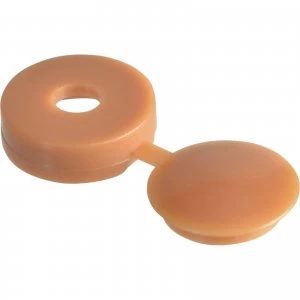 Image of Forgefix Hinged Screw Cover Caps Light Brown Pack of 20