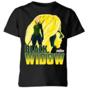 Image of Avengers Black Widow Kids T-Shirt - Black - 11-12 Years