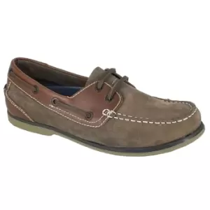 image of Rdek Mens Nubuck Boat Shoes (5 UK) (Brown)