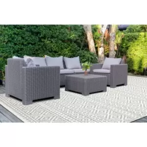 Image of JAZZ Indoor / Outdoor JAZ04 Silver 190cm x 290cm Rectangle - Grey