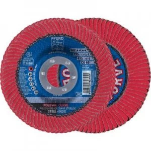 Image of PFERD 67689046 POLIFAN-serrated washer PFR 115-L CO 60 SGP CURVE STEELOX Diameter 115mm 10 pc(s)