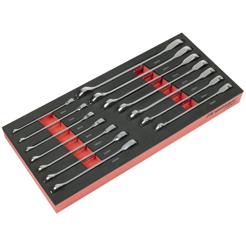 Image of Sealey Premier 14 Piece Ratchet Spanner Set in Module Tray TBT49