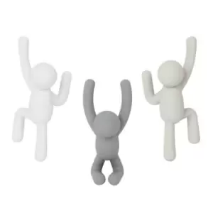 Image of Umbra Buddy Wall Coat Hooks - Greys (Set of 3)