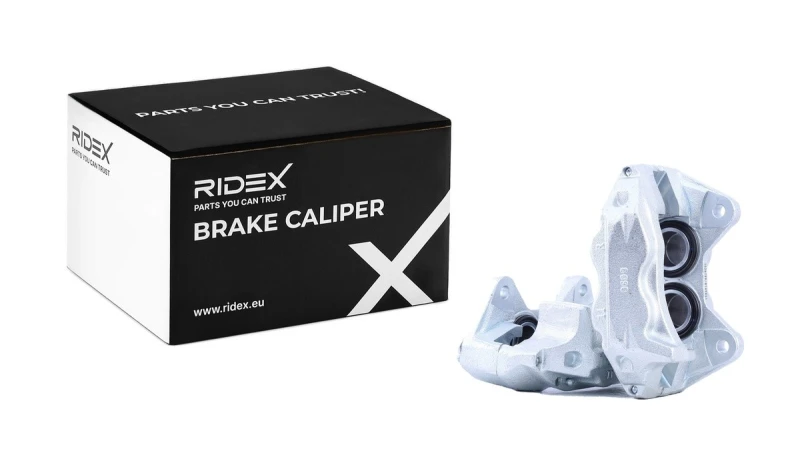 Image of RIDEX 78B1672 Brake caliper Front Axle, without holder Cast Iron Brake Caliper (78)