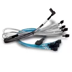 Image of 05-50061-00 - 1m - x8 SFF-8643 - 2 x4 SFF-8643 - Black - Blue - Silver - MegaRAID: 9460 (16i - 8i) 9480-8i8e 9440-8i HBA: 9400 (16i - 8i - 8i8e) 9405