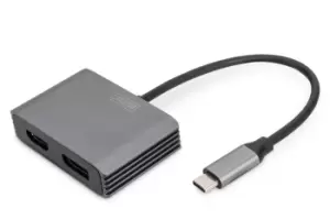 Image of Digitus USB Type-C 4K 2-in-1 DisplayPort + HDMI Graphics Adapter