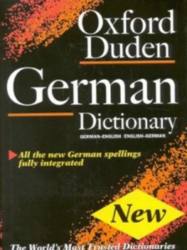 Image of The Oxford-Duden German Dictionary by Werner Scholze-Stubenrecht and J. B Sykes and M Clark and O Thyen and Dudenredaktion Hardback