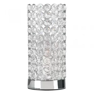 image of Ducy Chrome K9 Crystal Touch Table Lamp